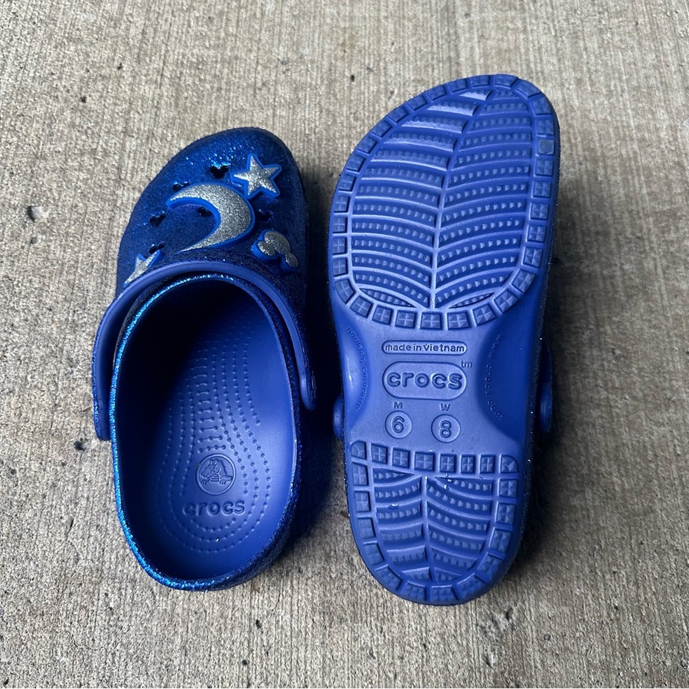 Disney Parks Sorcerer Mickey Make a Wish Crocs blue Women size 8 men’s size 6 - Picture 5 of 5